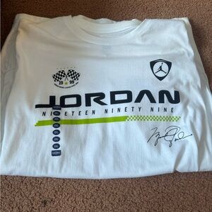 Jordan White and Black Graphic Long Sleeve Tee
